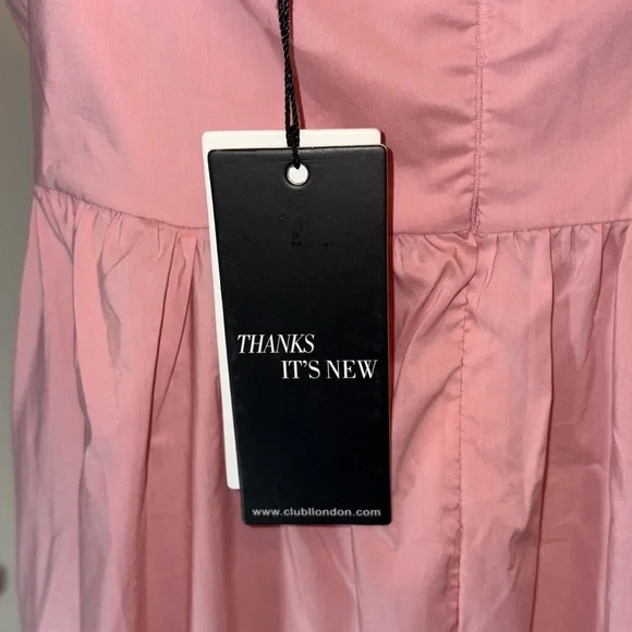 Club L London pink ruffle sleeve babydoll maternity mini dress - Picture 8 of 9